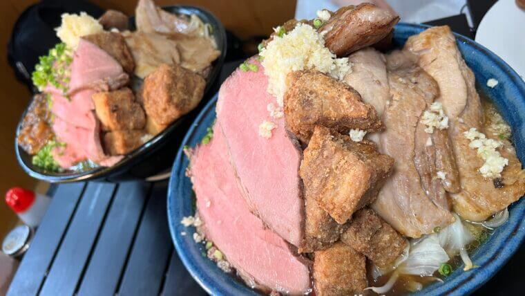 自家製麺ラーメンジライヤ本庄醤油ラーメンお肉ロングマシマシ麺マシ