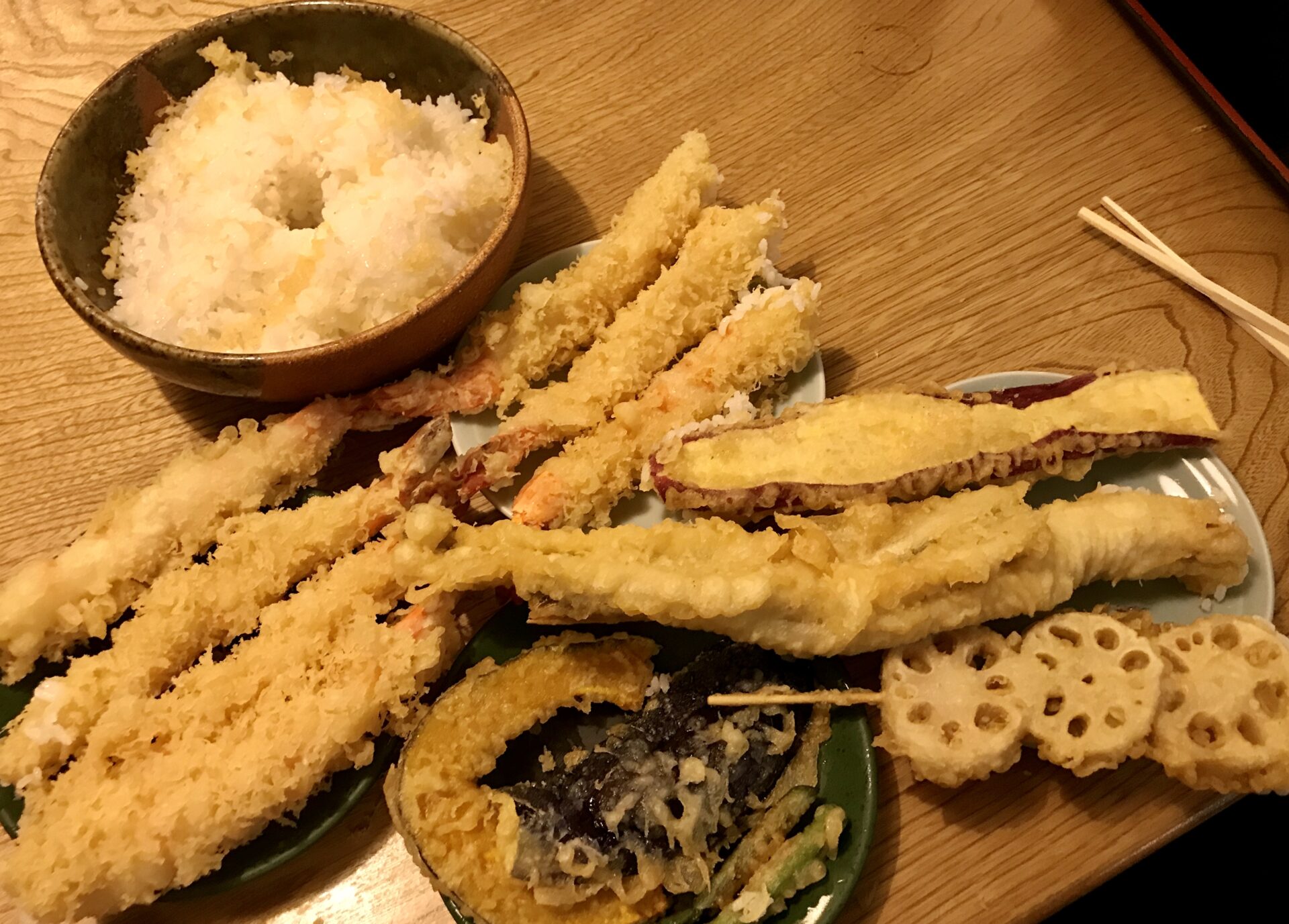 徳島県活魚料理魚榮さかえスーパー天丼展開図