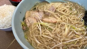 ラーメンショップ足利ラーメンショップ足利ラーメンショップ足利店チャーシューメン大盛ネギ丼ライス途中経過