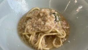 ラーメンショップ大木店ネギチャーシュー味見用